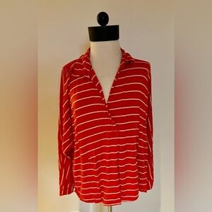 We The Free Vibrant Red and White Top women’s size S